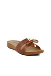 Tan Thin Sole Anatomical Womens Slippers 11-367 Z