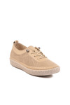 Bej Hakiki Deri Anatomik Kadın Casual Ayakkabı 7892 Z