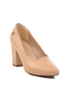 Beige Heeled Womens Evening Shoes PC-54733 Z