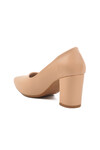 Beige Heeled Womens Evening Shoes PC-54733 Z