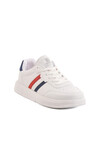 White Red Lace-Up Unisex Skin Sneakers 163 G