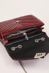 Burgundy Patent Leather Womens Shoulder Bag 930076