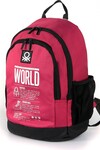 Claret Red Black Unisex School Bag 03834