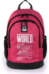 Claret Red Black Unisex School Bag 03834