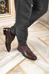 Brown Genuine Leather Mens Classic Shoes 1612200 M