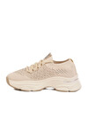 Cream Lightweight Knitted Anatomical Womens Sneakers B064 Z