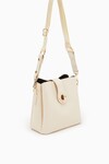 Cream Patent Leather Womens Shoulder Bag 930167