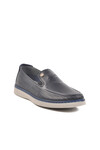 Navy Blue Genuine Leather Mens Casual Shoes C330 M