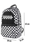 Black and White Unisex School Bag 03780