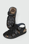 Black Velcro Mens Sandals Apella M0307 M