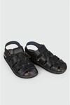 Black Velcro Mens Sandals Apella M0307 M