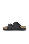 Black Lightweight Double-Strap Anatomical Womens Slippers 20-972 Z