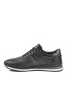 Black Genuine Leather Large Size Mens Casual Shoes 3851058 M