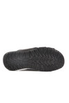 Black Genuine Leather Mens Slippers 476449 M
