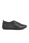 Black Genuine Leather Anatomic Womens Casual Shoes 7230 Z