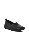 Black Genuine Leather Anatomic Womens Casual Shoes 7233-1 Z