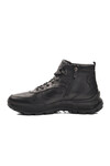 Black Genuine Leather Orthopedic Mens Boots 6239 M