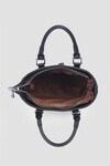 Black Linen Womens Hand and Shoulder Bag IM577