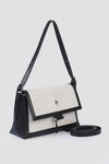 Black Linen Womens Shoulder Bag IM579