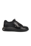 Black Patent Leather Genuine Leather Mens Sneaker 70819 M