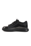 Black Patent Leather Genuine Leather Mens Sneaker 70819 M