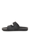 Black Velcro Large Size Mens Slippers PC-7039 M