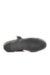 Black Stoned Textile Womens Ballerinas 038 Z