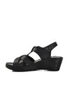 Black Heeled Womens Sandals 673572 Z