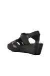 Black Heeled Womens Sandals 673572 Z