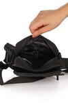 Black Mens Clutch Handbag and Shoulder Bag 01PC00100