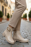 Bej Cilt Fermuarlı Kaymaz İçi Polarlı Kadın Bot 209144 Z