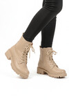 Beige Polar Fleece Non-Slip Sole Womens Boots 23008 Z