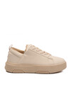 Beige Thick Sole Lace-Up Unisex Sneakers OZ-03 Z