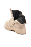 Beige Lace-Up Zippered Fleece Womens Boots Terra 5000 Z