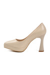 Beige Thin Long Womens High Heel Shoes 448206 Z