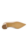 Beige Womens Thick High Heel Shoes 619004 Z