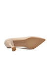 Beige Thin Long Womens High Heel Evening Shoes 665127 Z