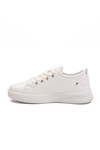 White Lace-Up Light Leather Womens Sneakers 201 G