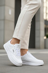 Beyaz Bağcıklı Hafif Cilt Unisex Spor Ayakkabı Marlow G