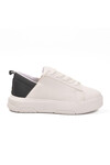 White Black Thick Sole Lace-Up Unisex Sneakers OZ-03 Z