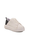 White Black Thick Sole Lace-Up Unisex Sneakers OZ-03 Z