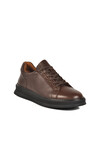 Brown Genuine Leather Large Size Mens Casual Shoes 2516 M