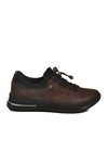 Brown Nubuck Rubber Laced Womens Casual Shoes 5004 Z