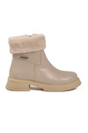 Cream Fleece Lined Non-Slip Sole Cold Resistant Womens Boots PC-55268 Z