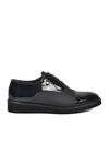 Navy Blue Patent Leather Genuine Leather Mens Classic Shoes 6590 M