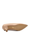 Beige Skin Thin Short Heeled Womens Evening Shoes 357171 Z