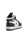 Black-White Artificial Leather Childrens Sneakers Haykat Long F