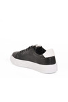 Black and White Lace-Up Lightweight Mens Sneaker 136 M