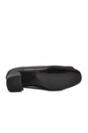 Black Skin Thick Heeled Womens Evening Shoes 695040 Z