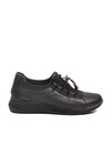 Black Rubber Laced Light Flexible Womens Casual Shoes 293120 Z